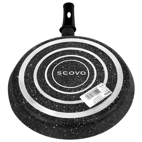 Сковорода блинная 22 см антипригарное покрытие, soft-touch ручка, SCOVO "Hi-Black", HB-039
