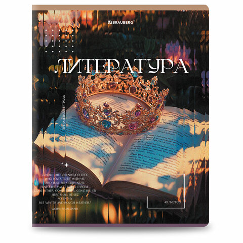 Тетради предметные, КОМПЛЕКТ 12 ПРЕДМЕТОВ, 48 л., глянцевый УФ-лак, BRAUBERG "ILLUSION", 405171