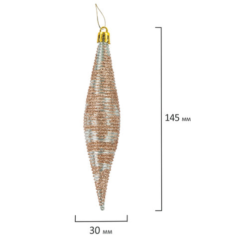 Шары новогодние ёлочные "Pearl River" НАБОР 43 предмета, пластик, золото/перламутр, ЗОЛОТАЯ СКАЗКА, 591129