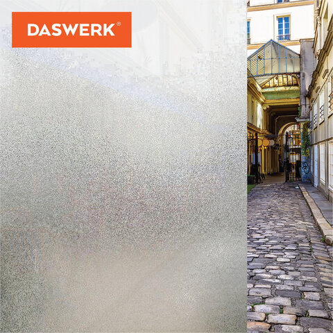 Пленка на окно самоклеящаяся статическая БЕЗ КЛЕЯ, солнцезащитная, 67,5х150 см, матовая, DASWERK (ДАСВЕРК), 607971