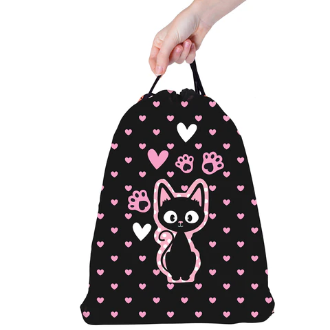 Мешок для обуви BRAUBERG KIDS, с петлей, 42х34 см, "Amazed cat", 271629