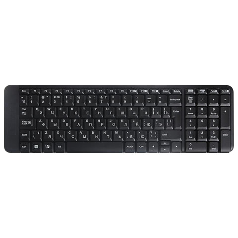 Набор беспроводной LOGITECH Wireless Desktop MK220, клавиатура, мышь 2 кнопки + 1 колесо-кнопка, черный, 920-003236