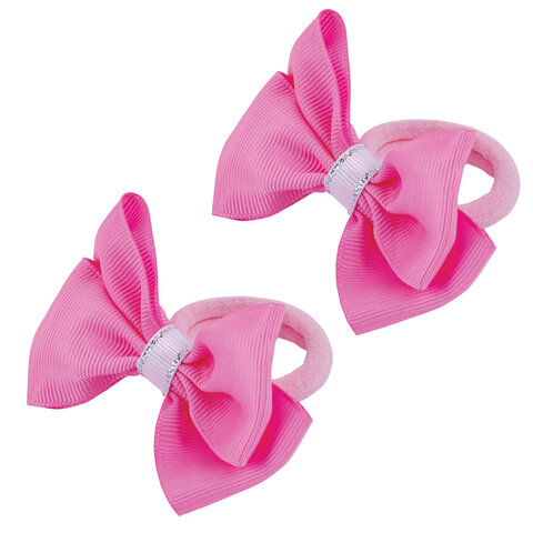 Резинки для волос НАБОР 2 шт., 8х3,5 см, с бантиком АССОРТИ, MONTE VITA (МОНТЕ ВИТА), 457109