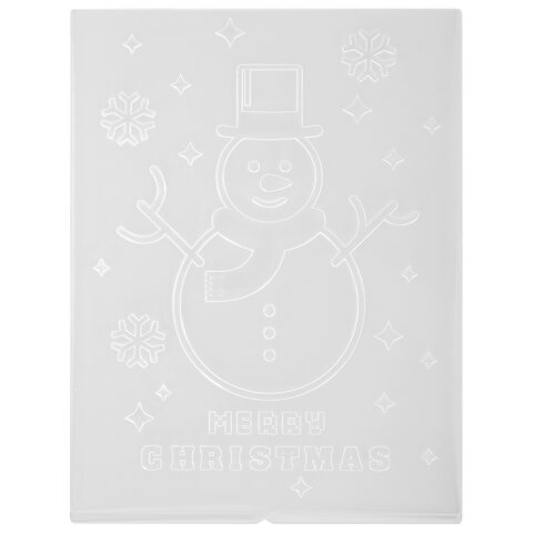 Клише для тиснения 3D "Снеговик" для Машинки для тиснения ОС-5, 108х146 мм, ОСТРОВ СОКРОВИЩ, 663804, 862-005