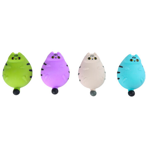 Игрушка-антистресс "КОТЕЙКА", 10 см, ассорти, 4 цвета, дисплей, JOLLY JOT (ДЖОЛЛИ ДЖОТ), 665791