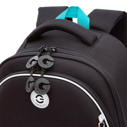 Ранец GRIZZLY анатомическая спинка, c бейджем, для мальчиков, "THE COOLEST", 36х28х20 см, RAz-587-9/1