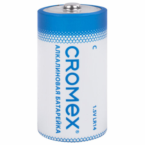 Батарейки алкалиновые КОМПЛЕКТ 4 шт., CROMEX (КРОМЕКС) Alkaline, C (LR14, 14А), короб, 456455