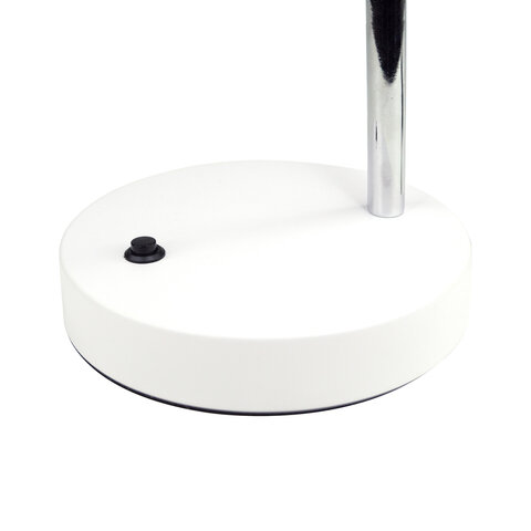 Настольная лампа светильник "Руна" на подставке, цоколь E27, 40 Вт, белый хромированный