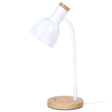 Настольная лампа-светильник SONNEN BR-372, на подставке, лампочка в ПОДАРОК!, E27, белый, 40 см, 238447