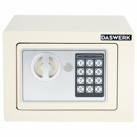 Сейф мебельный DASWERK (ДАСВЕРК) SC-170EL (170х230х170 мм), электронный замок, бежевый, 291340