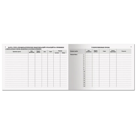 Медицинская карта "История развития ребенка", форма 112, 96 л., твердая, А5 (205х150 мм), для девочки, STAFF, 130230