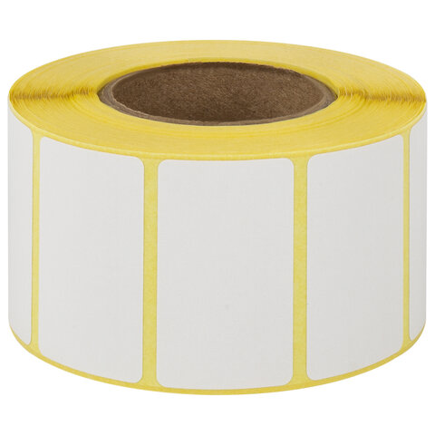 Этикетка термотрансферная ПОЛУГЛЯНЕЦ (43х25 мм), 1000 этикеток в ролике, 111972