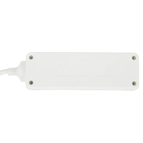 Удлинитель сетевой SONNEN U-131, 3 розетки, без заземления, 6 А, 1,8 м, белый, 511428