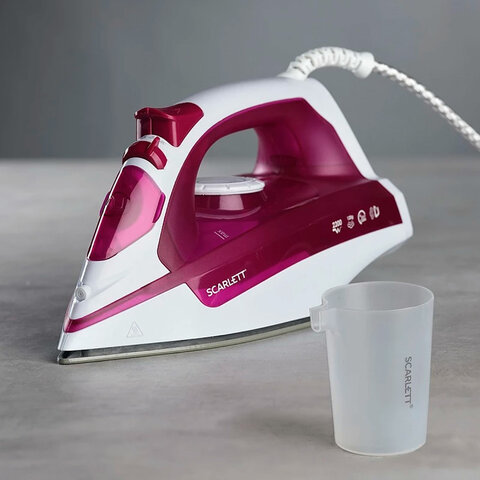 Утюг SCARLETT SC-SI30K25, 2200 Вт, керамическое покрытие, антинакипь, самоочистка, розовый