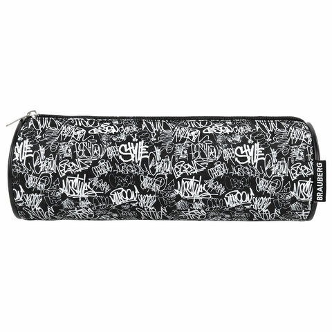 Пенал-косметичка BRAUBERG, Graffiti, черный, 20х7х7см, 272297