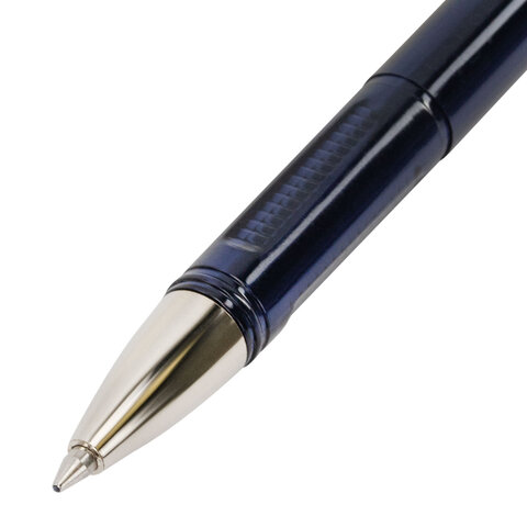 Ручка гелевая BRAUBERG "ULTRA GEL NAVY BLUE", ТЕМНО-СИНЯЯ, стандартный наконечник 0,5 мм, линия письма 0,35 мм, 144281