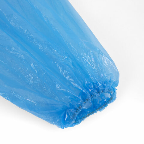 Дождевик-плащ синий на кнопках полиэтиленовый, универсальный размер 120x80 см, SHAMAANI (ШАМААНИ), 610929