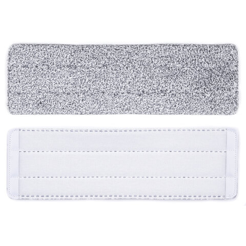 Швабра с отжимом и ведром 8л/7л двухкамерное, насадка из микрофибры карманы с 2-х сторон, серый, Light Mop, MILEY, 901-618