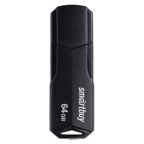 Флеш-диск 64 GB SMARTBUY Clue, USB 2.0, черный, SB64GBCLU-K