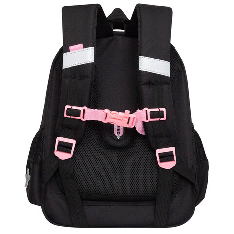 Ранец GRIZZLY анатомическая спинка, c брелоком, для девочек, "YUMMY", 36х28х20 см, RAz-586-14/1