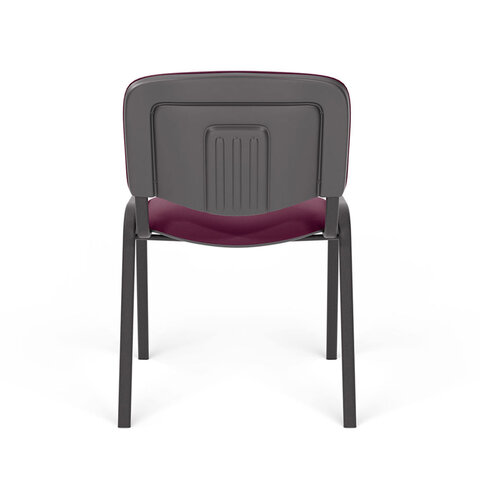 Стул для персонала и посетителей "ИЗО", черный каркас, ткань бордовая, В-20/С-13