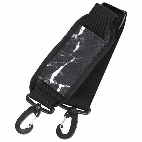 Сумка портфель BRAUBERG STYLE с отделением для ноутбука 13-14", 3 кармана, "Marble", черная, 26х36х3 см, 270835