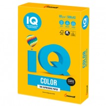 Бумага цветная IQ color БОЛЬШОЙ ФОРМАТ (297х420 мм), А3, 80 г/м, 500 л., интенсив, солнечно-желтая,