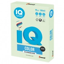 Бумага цветная IQ color БОЛЬШОЙ ФОРМАТ (297х420 мм), А3, 80 г/м2, 500 л., пастель, светло-зеленая, G