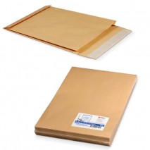 Конверт-пакеты В4 объемный (250х353х40 мм), до 300 листов, крафт-бумага, отрывная полоса, КОМПЛЕКТ 2