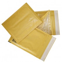 Конверт-пакеты с прослойкой из пузырчатой пленки (250х350 мм), крафт-бумага, отрывная полоса, КОМПЛЕ