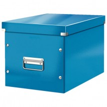Короб архивный LEITZ &quot;Click  Store&quot; L, 310х320х360 мм, ламинированный картон, разборный, синий, 6108