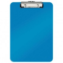 Доска-планшет LEITZ &quot;WOW&quot;, с верхним прижимом, A4, 320х228 мм, пластик, 1,7 мм, синяя, 39710036