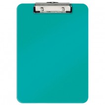Доска-планшет LEITZ &quot;WOW&quot;, с верхним прижимом, A4, 320х228 мм, пластик, 1,7 мм, бирюзовая, 39710051