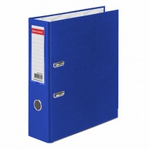 Папка-регистратор BRAUBERG с покрытием из ПВХ, 80 мм, с уголком, синяя (удвоенный срок службы), 2271
