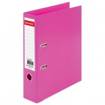 Папка-регистратор BRAUBERG &quot;EXTRA&quot;, 75 мм, розовая, двустороннее покрытие пластик, металлический уго