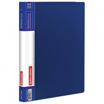 Папка с металлическим скоросшивателем и внутренним карманом BRAUBERG &quot;Contract&quot;, синяя, до 100 л., 0