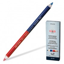 Карандаш двухцветный утолщённый KOH-I-NOOR, 1 шт., красно-синий, грифель 3,8 мм, картонная упаковка,