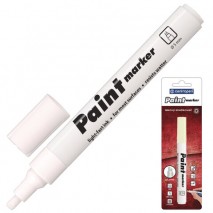 Маркер-краска лаковый (paint marker) БЕЛЫЙ CENTROPEN, скошенный наконечник, 1-5 мм, 9100, 5 9100 990