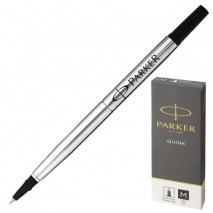 Стержень для ручки-роллера PARKER &quot;Quink RB&quot;, металлический 116 мм, линия письма 0,7 мм, черный, 195