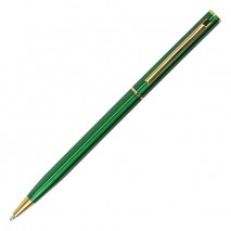 Ручка подарочная шариковая BRAUBERG &quot;Slim Green&quot;, корпус зеленый, узел 1 мм, линия письма 0,7 мм, си