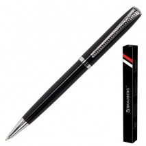 Ручка подарочная шариковая BRAUBERG &quot;Cayman Black&quot;, корпус черный, узел 1 мм, линия письма 0,7 мм, с