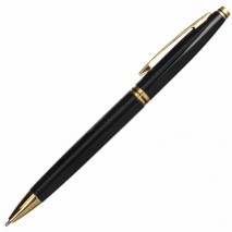 Ручка подарочная шариковая BRAUBERG &quot;De Luxe Black&quot;, корпус черный, узел 1 мм, линия письма 0,7 мм,