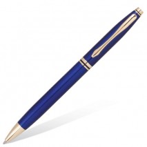 Ручка подарочная шариковая BRAUBERG &quot;De Luxe Blue&quot;, корпус синий, узел 1 мм, линия письма 0,7 мм, си