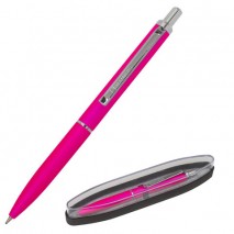 Ручка подарочная шариковая BRAUBERG &quot;Bolero&quot;, СИНЯЯ, корпус розовый с хромированными деталями, линия