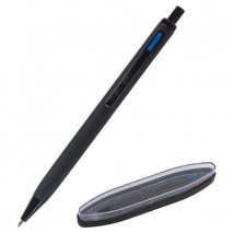 Ручка подарочная шариковая BRAUBERG &quot;Nota&quot;, СИНЯЯ, корпус черный, трехгранная, линия письма 0,5 мм,