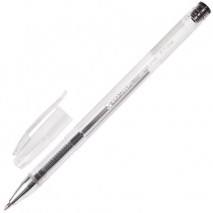 Ручка гелевая BRAUBERG &quot;Jet&quot;, ЧЕРНАЯ, корпус прозрачный, узел 0,5 мм, линия письма 0,35 мм, 141018