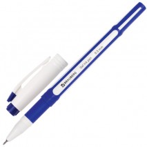 Ручка гелевая с грипом BRAUBERG &quot;Contact&quot;, СИНЯЯ, корпус синий, игольчатый узел 0,5 мм, линия письма