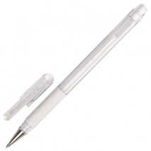 Ручка гелевая с грипом PENTEL (Япония) &quot;Hybrid Gel Grip&quot;, БЕЛАЯ, узел 0,8 мм, линия письма 0,4 мм, K