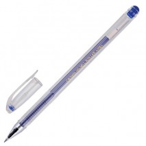 Ручка гелевая CROWN &quot;Hi-Jell&quot;, СИНЯЯ, корпус прозрачный, узел 0,5 мм, линия письма 0,35 мм, HJR-500B