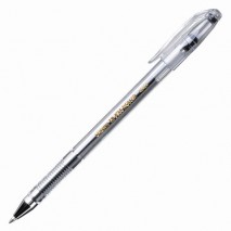 Ручка гелевая CROWN &quot;Hi-Jell&quot;, ЧЕРНАЯ, корпус прозрачный, узел 0,5 мм, линия письма 0,35 мм, HJR-500